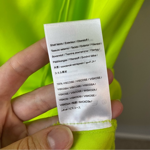 Farm Rio Lime Piping Cut Out Midi Dress L - Picture 8 of 12